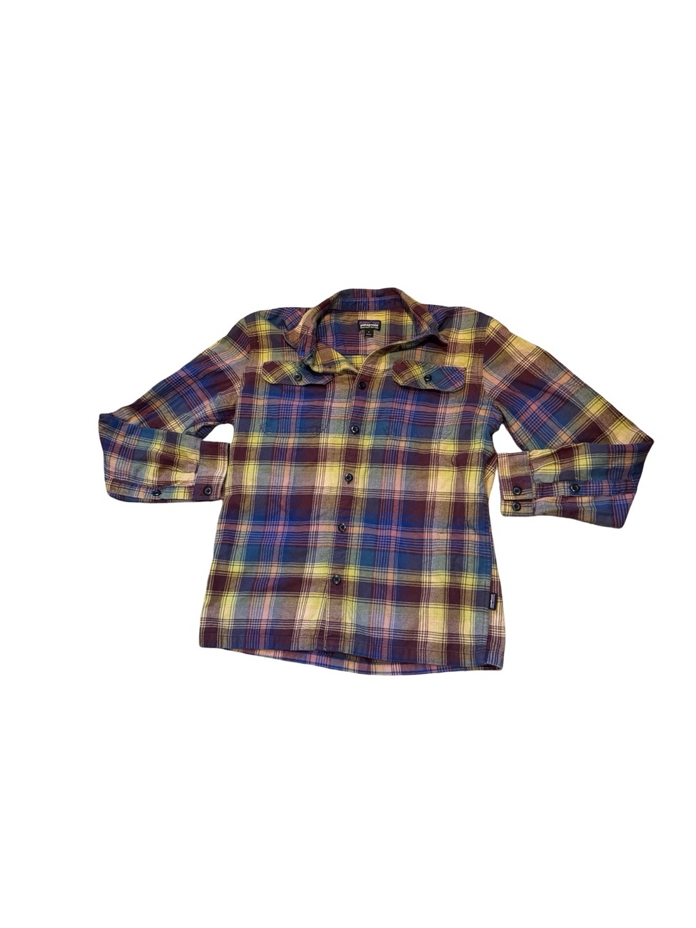Patagonia Plaid Button-Down Shirt - Yellow, Blue, Brown